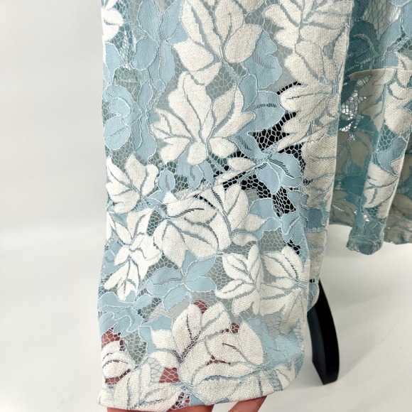 Poppies and Roses Girls Lace Dress Blue White Flower Party Special Occasion Sz10 - Picture 3 of 9